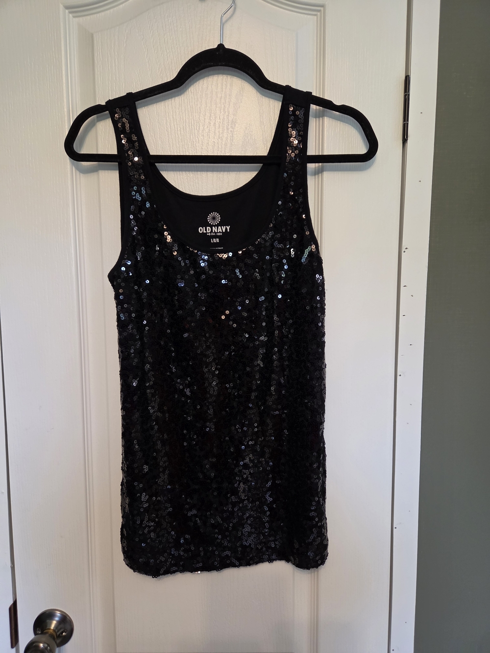 Old Navy Black Sequin Tank